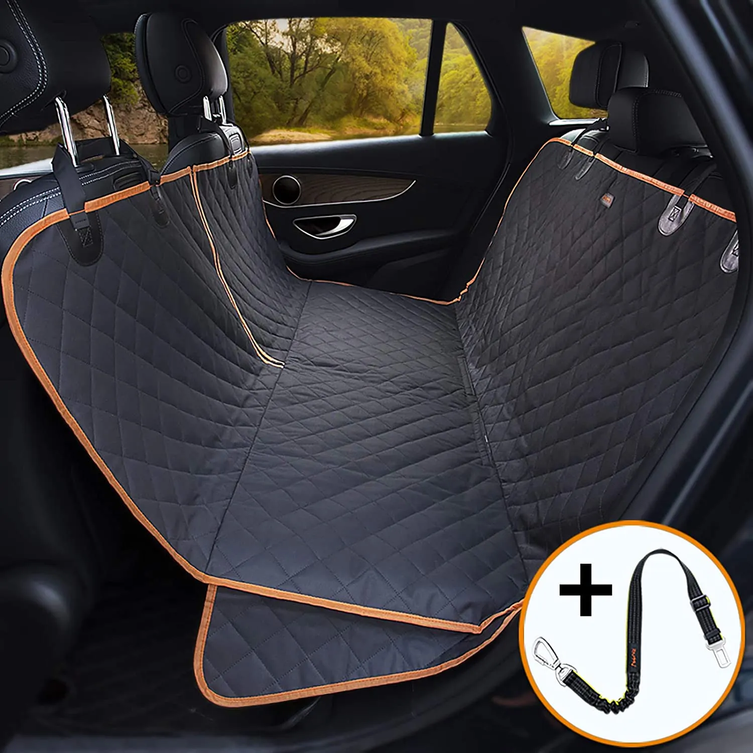 🐶 Dog Truck Seat Covers for Back Seat Waterproof Truck Dog Hammock with Split Zipper Scratch Proof XL