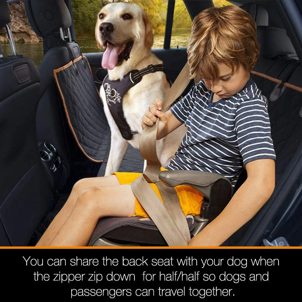 🐶 Dog Truck Seat Covers for Back Seat Waterproof Truck Dog Hammock with Split Zipper Scratch Proof XL