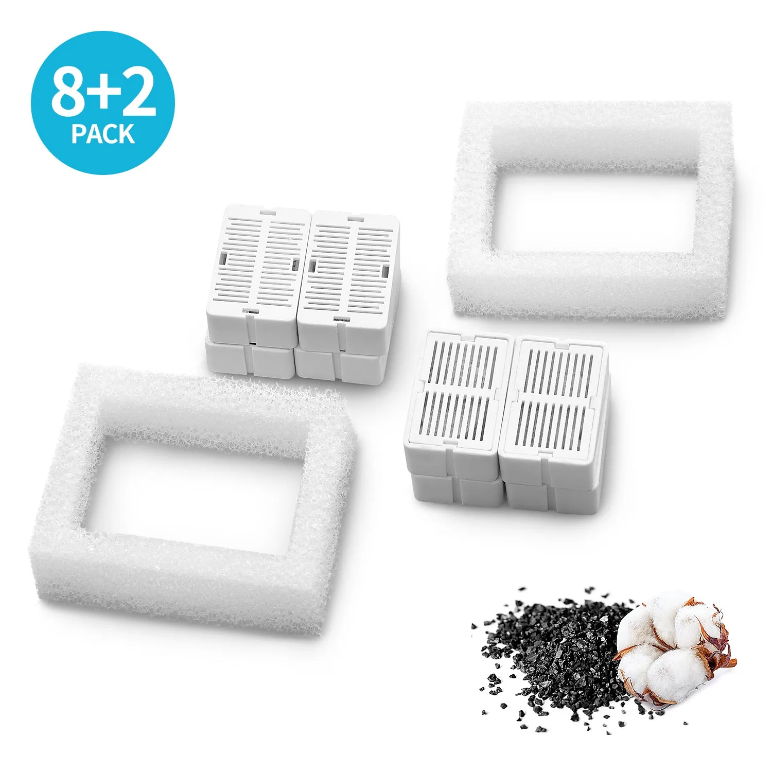 16-Pack Pet Fountain Filter Replacement | Activated Carbon Exchange Filtration System