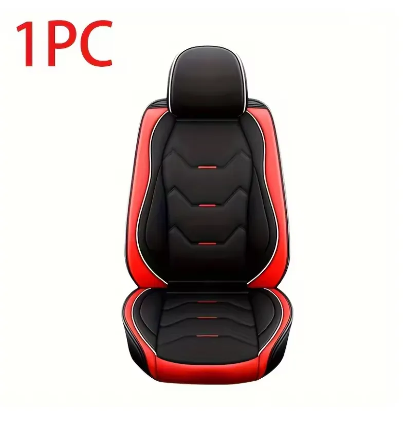 2 Leather Car Seat Covers 5 Seats Full Set, Custom-fit for Car, Fit Sedan SUV Truck Vans Leatherette Automotive Seat Cushion Protector Universal Fit DLJE250