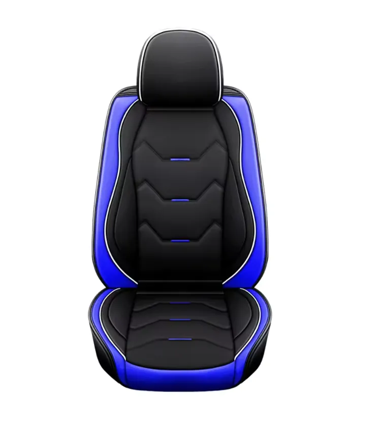 2 Leather Car Seat Covers 5 Seats Full Set, Custom-fit for Car, Fit Sedan SUV Truck Vans Leatherette Automotive Seat Cushion Protector Universal Fit DLJE250