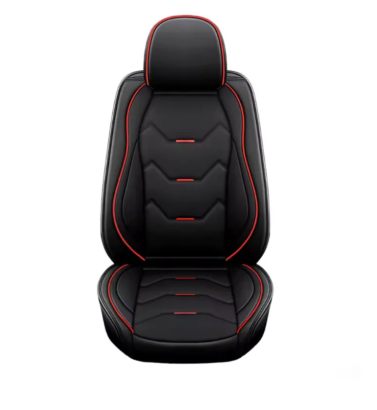 2 Leather Car Seat Covers 5 Seats Full Set, Custom-fit for Car, Fit Sedan SUV Truck Vans Leatherette Automotive Seat Cushion Protector Universal Fit DLJE250