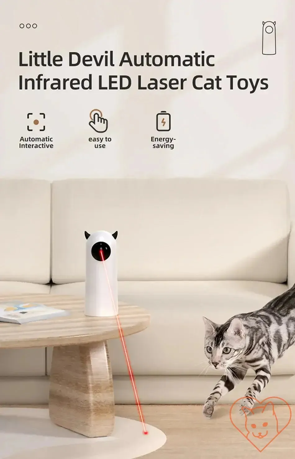 Automatic Cat LED Laser Toy – Handheld & Interactive