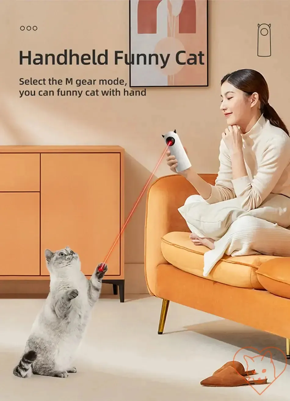 Automatic Cat LED Laser Toy – Handheld & Interactive