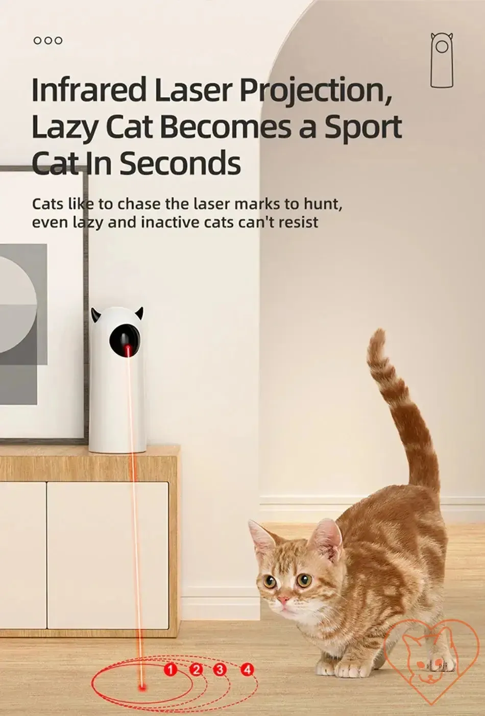 Automatic Cat LED Laser Toy – Handheld & Interactive