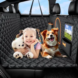 Back Seat Extender for Dogs Large Hard Bottom Car Seat Cover Waterproof Sturdy Nonslip Pets Dog Hammock Backseat Protector for Car,SUVs