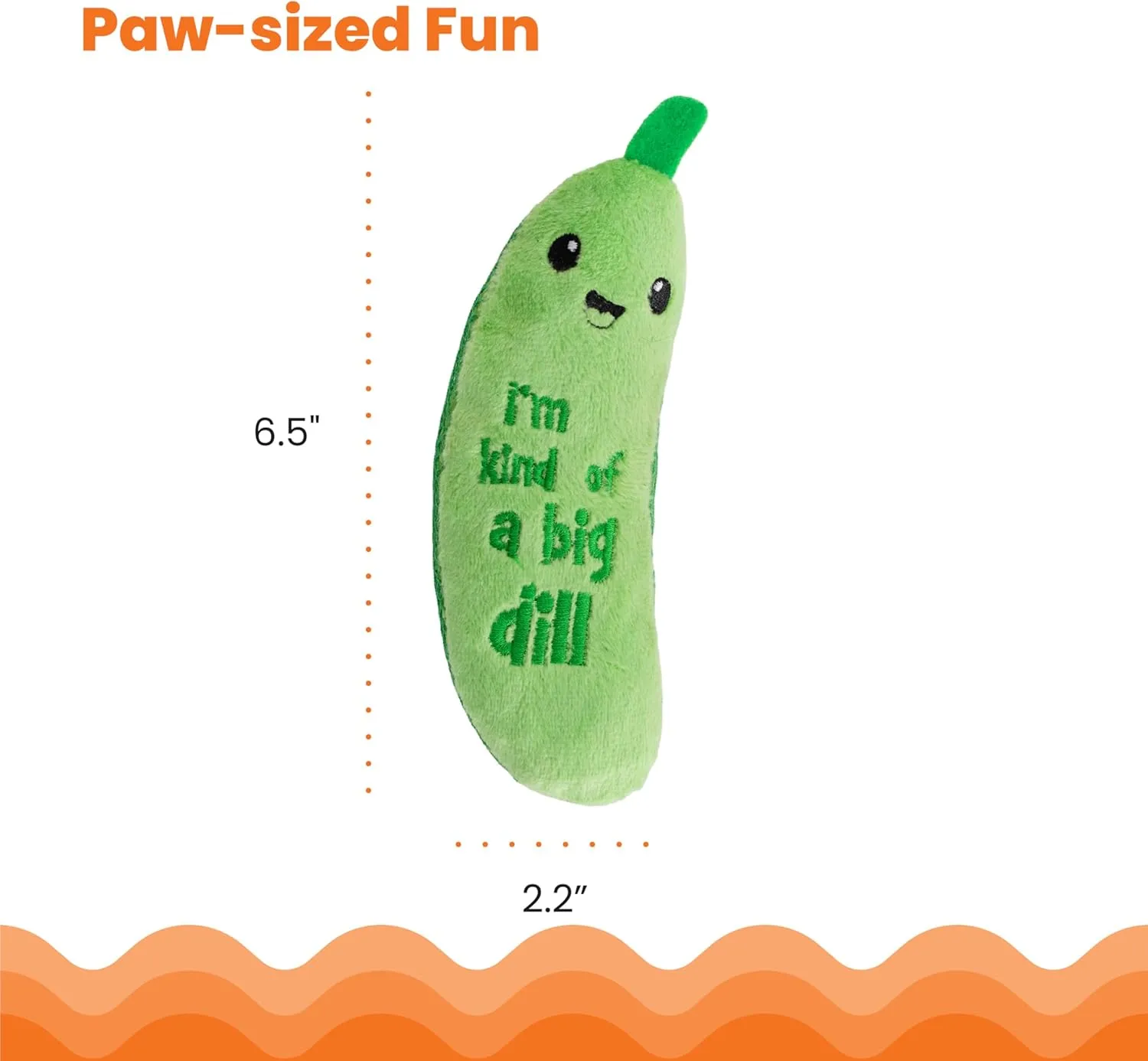Catstages Crunchy Pickle Kicker Dental Catnip Cat Toy