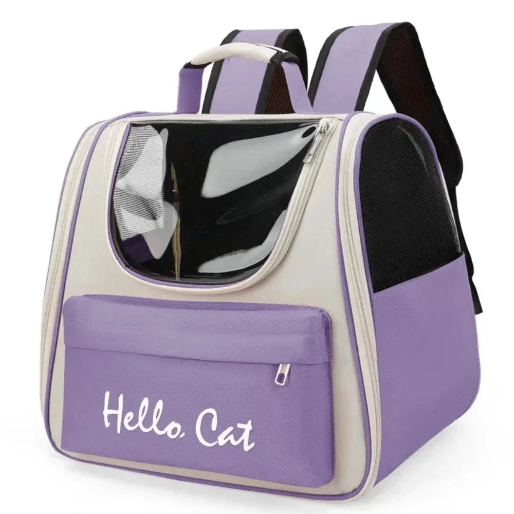Colorful Breathable Travel Cat Backpack
