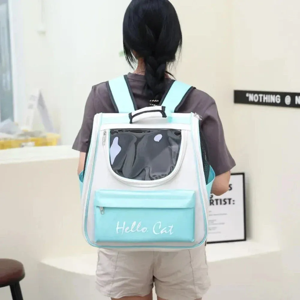 Colorful Breathable Travel Cat Backpack