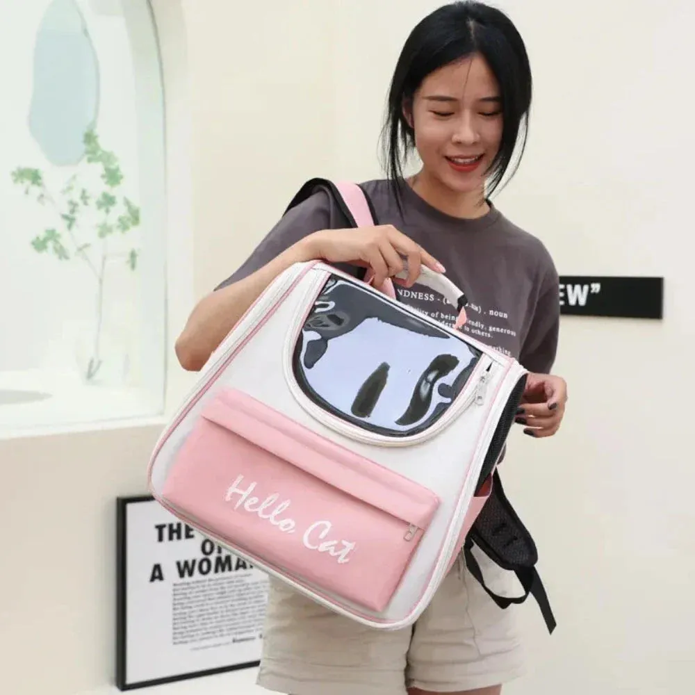 Colorful Breathable Travel Cat Backpack