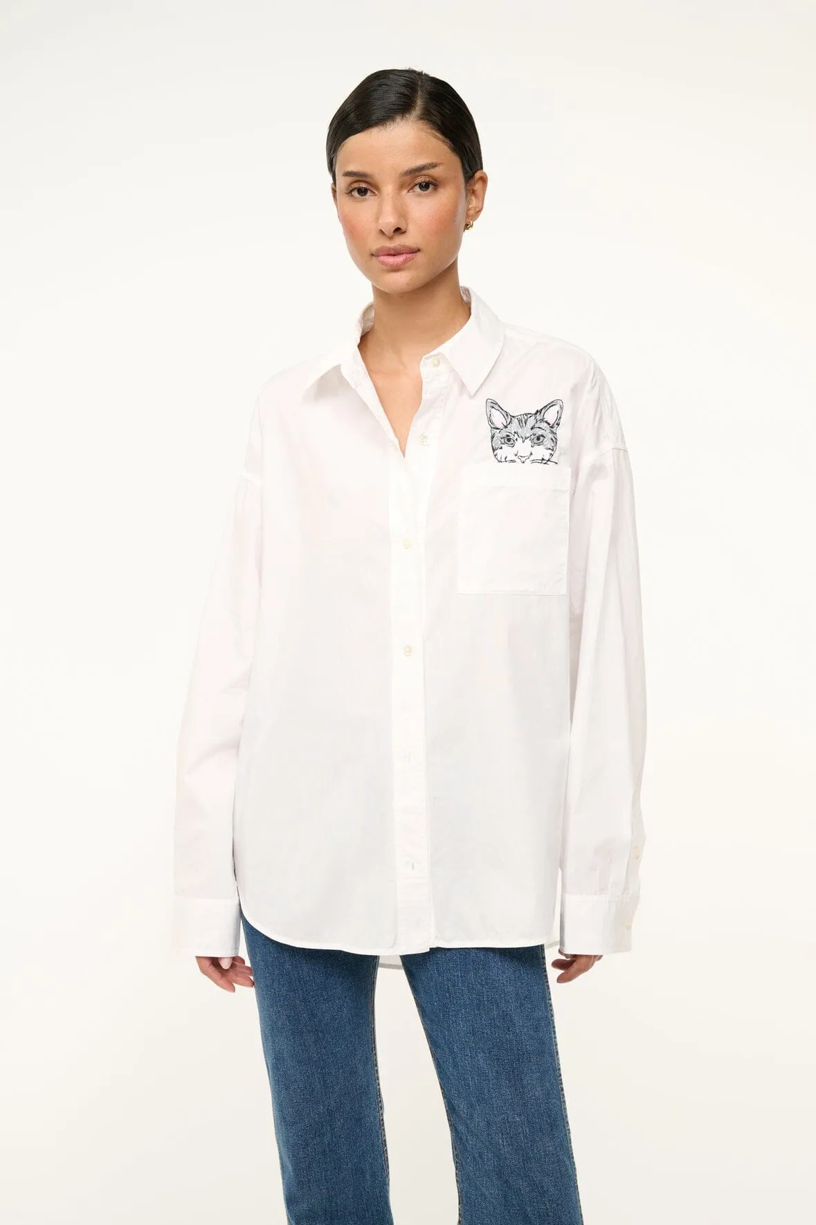 CUSTOM STAUD x C.BONZ CLASSIC OVERSIZED SHIRT | WHITE