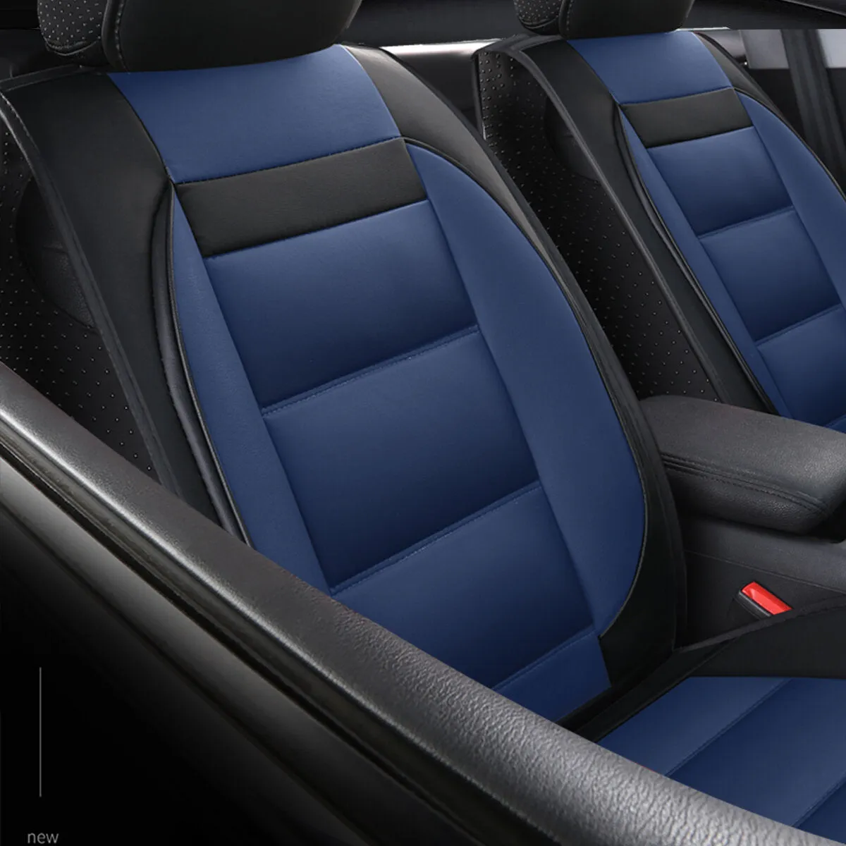 Deluxe 5D Universal PU Leather Car Seat Cover - Non-slip Full Cushion Protector Mat, 1 Piece