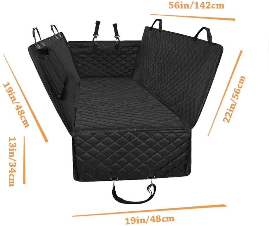 Dog Car Seat Cover with Side Flap for Car, Truck, Waterproof Non-slip, Back Seat ,Hammock