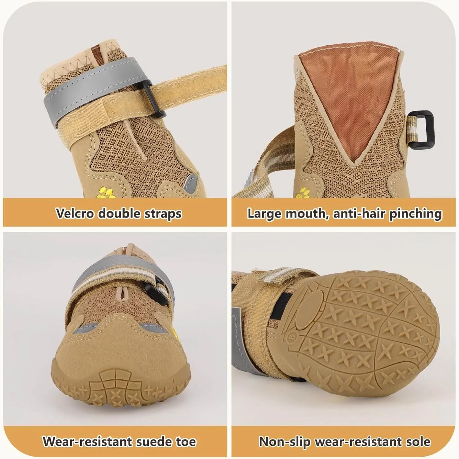Dog Shoes, FISHOAKY Dog Shoes for Large Dogs)