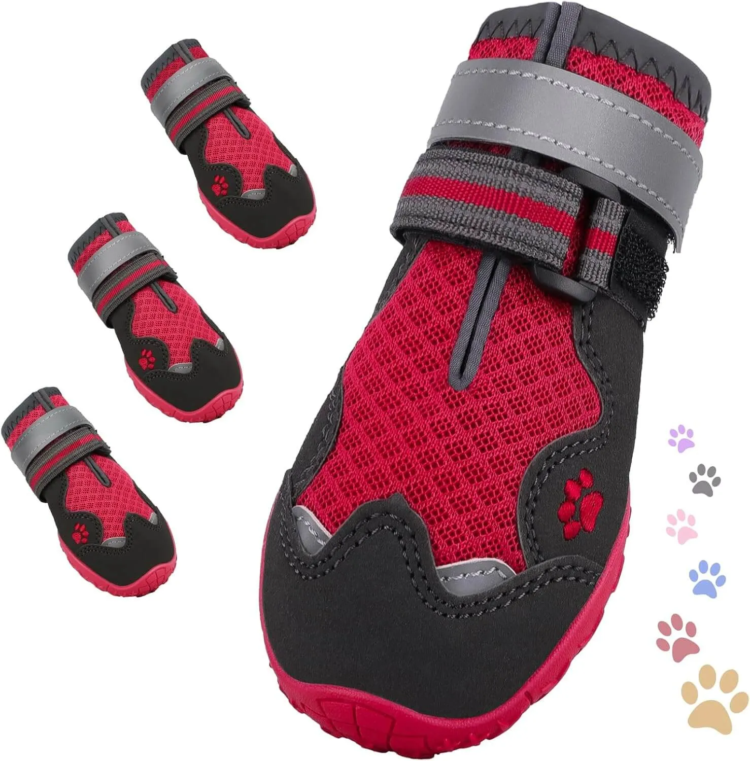 Dog Shoes, FISHOAKY Dog Shoes for Large Dogs)