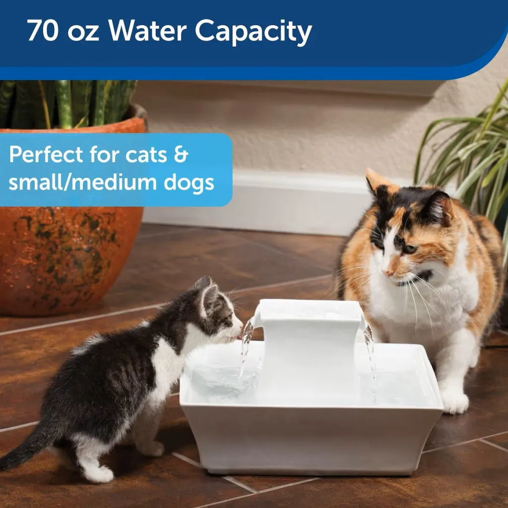 Drinkwell Pagoda Ceramic Pet Water Fountain