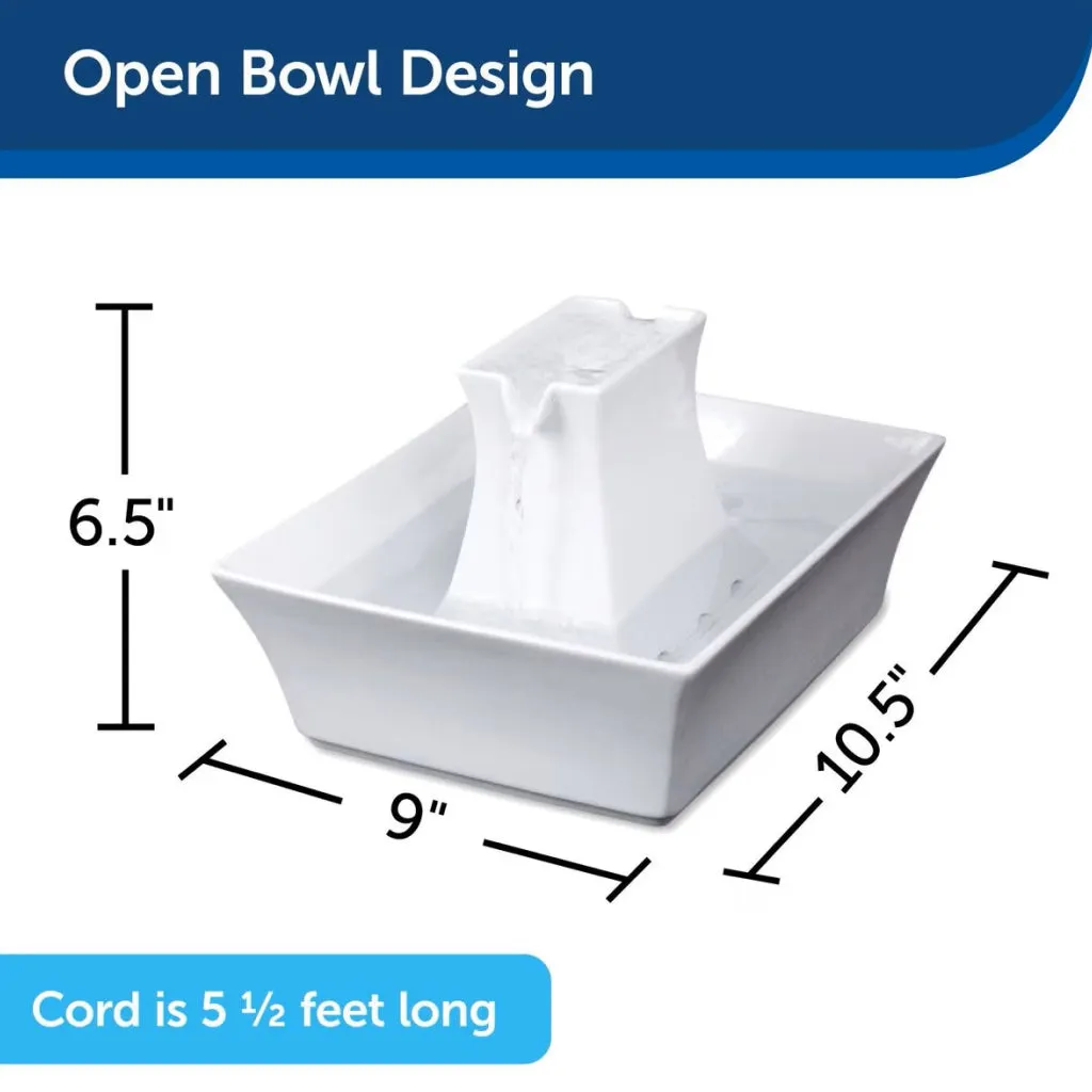 Drinkwell Pagoda Ceramic Pet Water Fountain