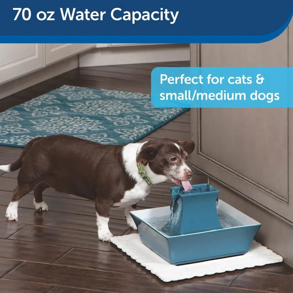 Drinkwell Pagoda Ceramic Pet Water Fountain