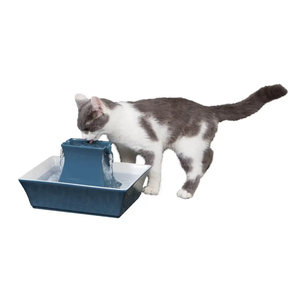 Drinkwell Pagoda Ceramic Pet Water Fountain