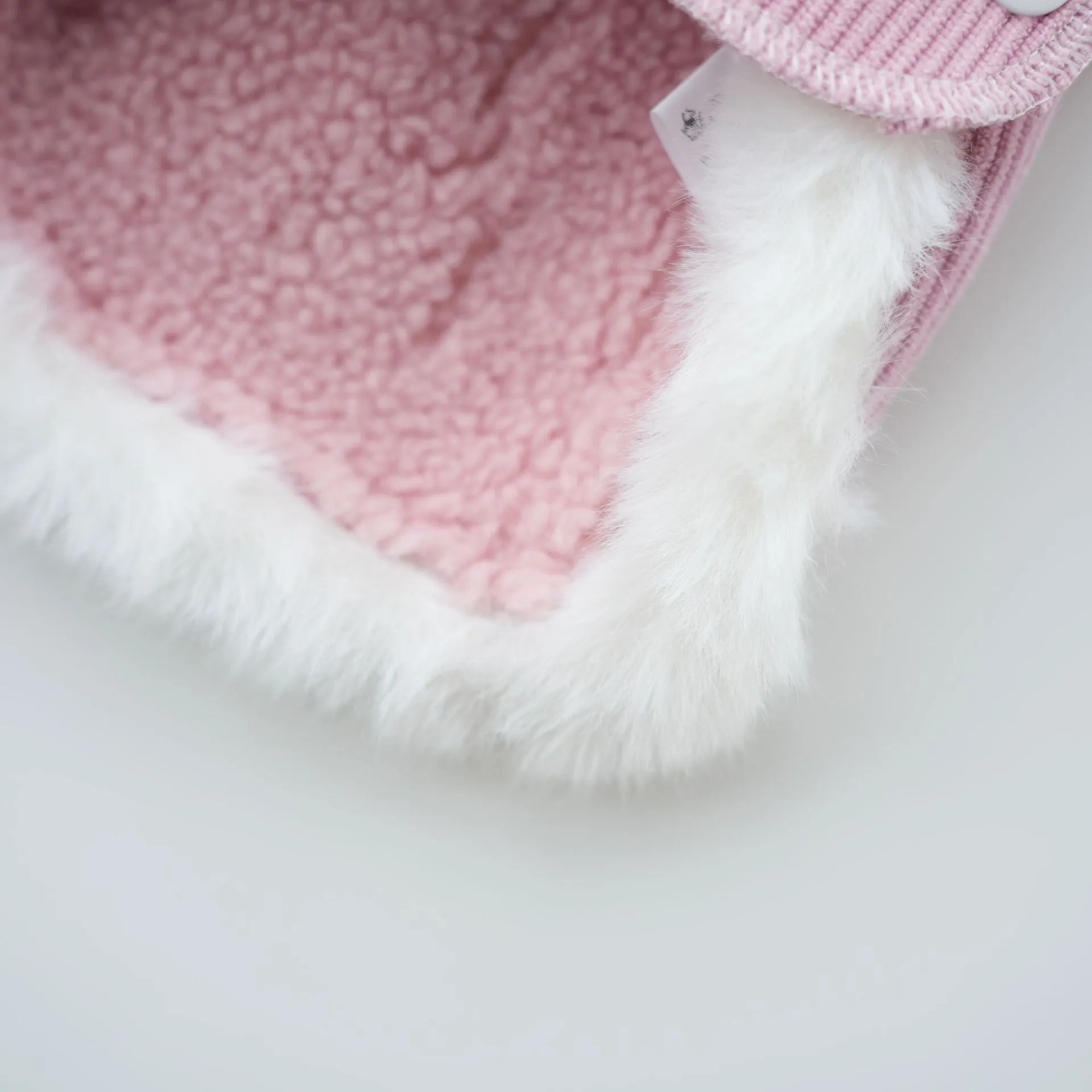 Furry Collar Rabbit Corduroy Dog Cat Jacket
