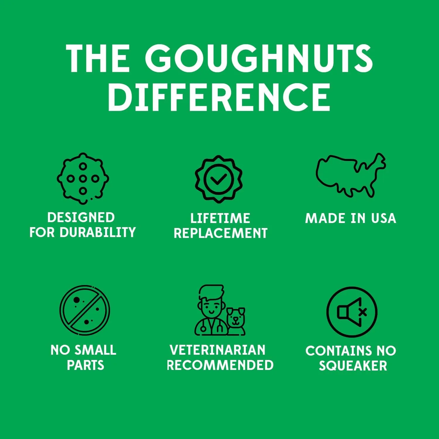Goughnuts Medium Water Stick  Floating Dog Toys for Water Fetch, Interactive Heavy Duty Dog Pool Toy for Aggressive Chewers, Natural Reinforced Rubber Float, USA Made, 30-70 lbs Dogs