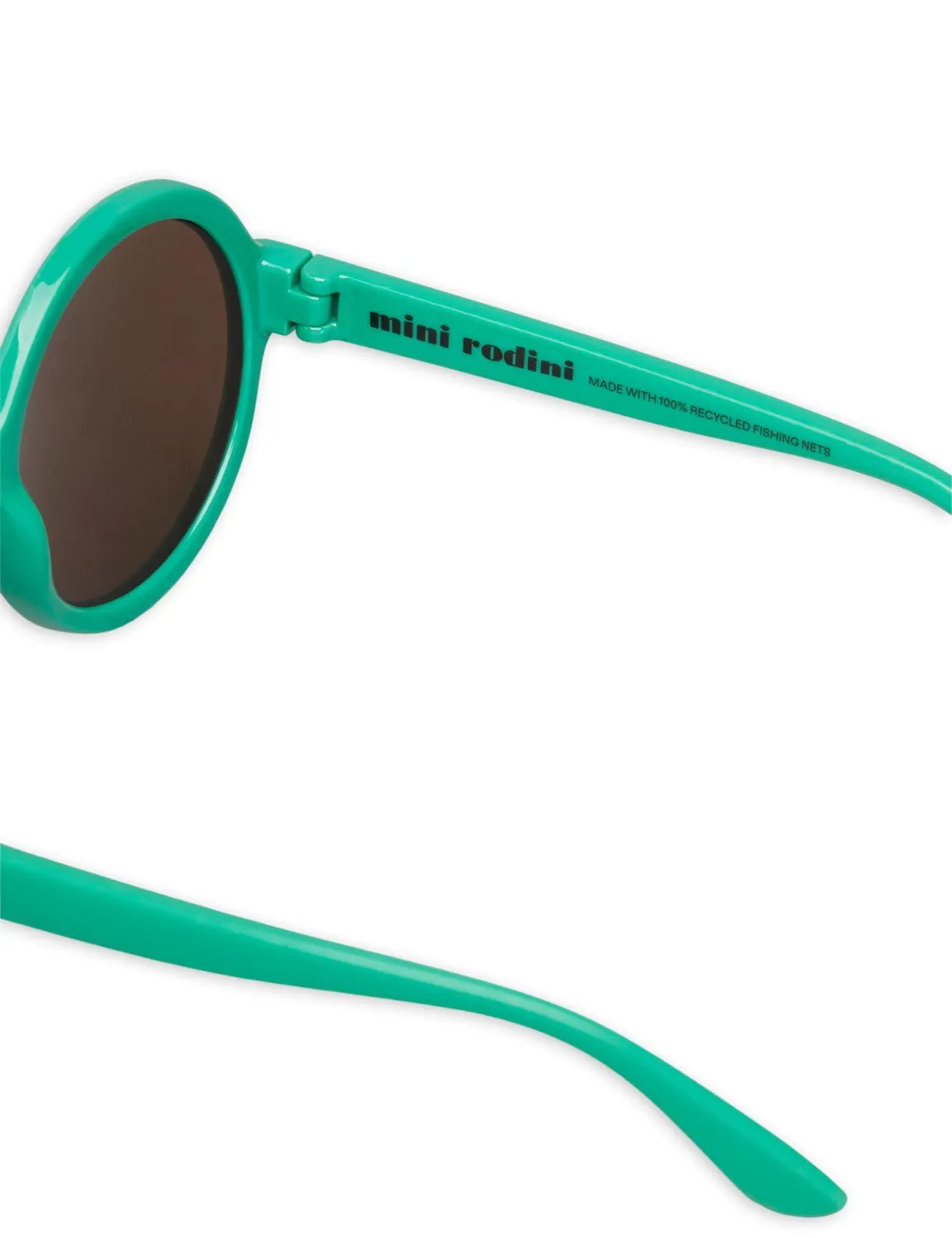 Green Round Sunglasses by Mini Rodini