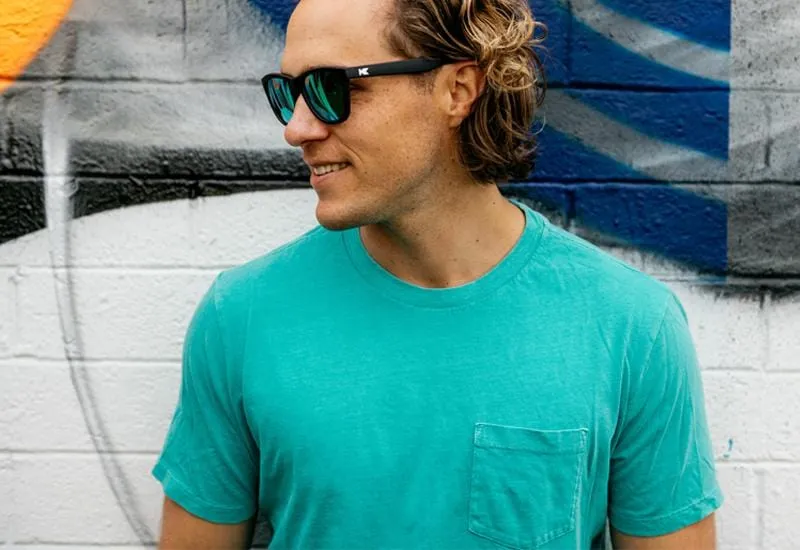 Knockaround Black/ Green Moonshine Premium Polarized Sunglasses