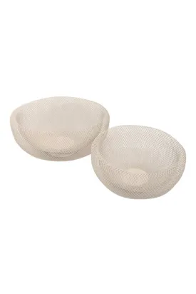 Le Forge Mesh Bowl Set Of 2 Ivory