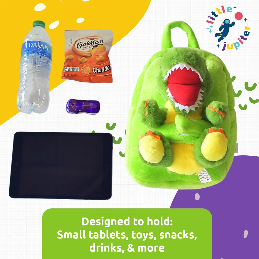 Little Jupiter Pet Plush Stuffed Animal Backpack - Green Dinosaur