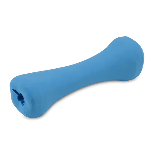 Natural Rubber Dog Chew Bone - Blue Size Small