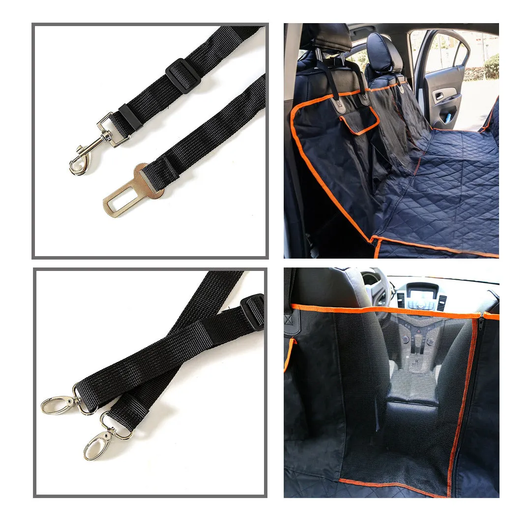 NNEAGS 600D Oxford Cloth Waterproof Dog Car Cover Back Seat Protector Hammock Pet Mat Black