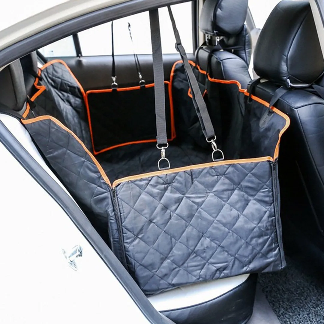 NNEAGS 600D Oxford Cloth Waterproof Dog Car Cover Back Seat Protector Hammock Pet Mat Black