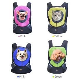 Pet Carrier Backpack Adjustable Dog Puppy Cat Front Carrier Head Out