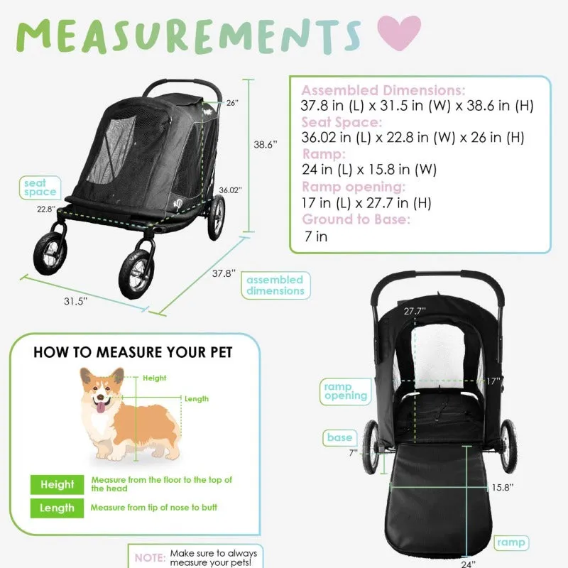 Petique, Apollo Dog Stroller - Cap. 133 lbs.