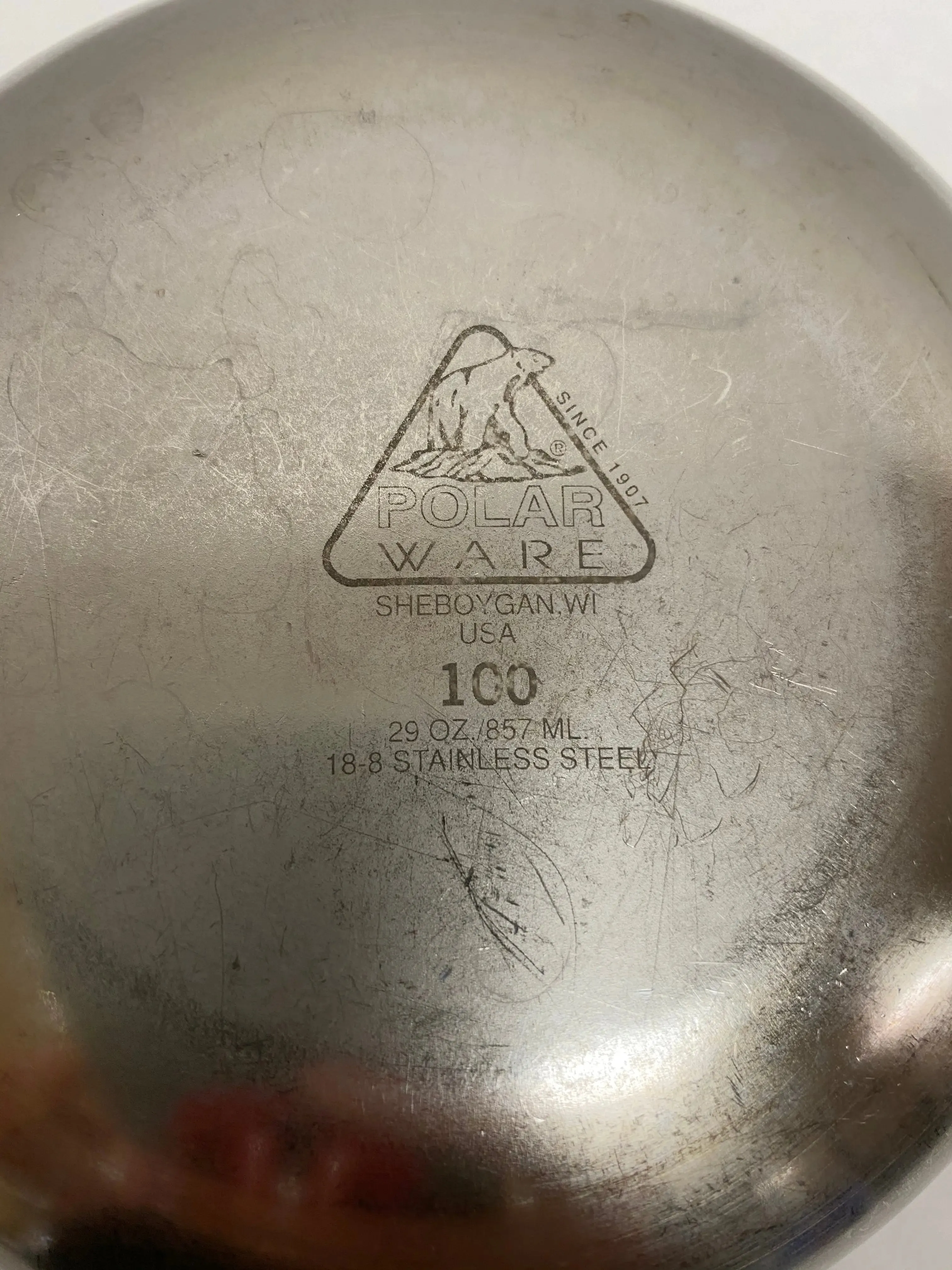 Polar Ware 29 Oz. Stainless Steel Bowl #100 | KMCE-107