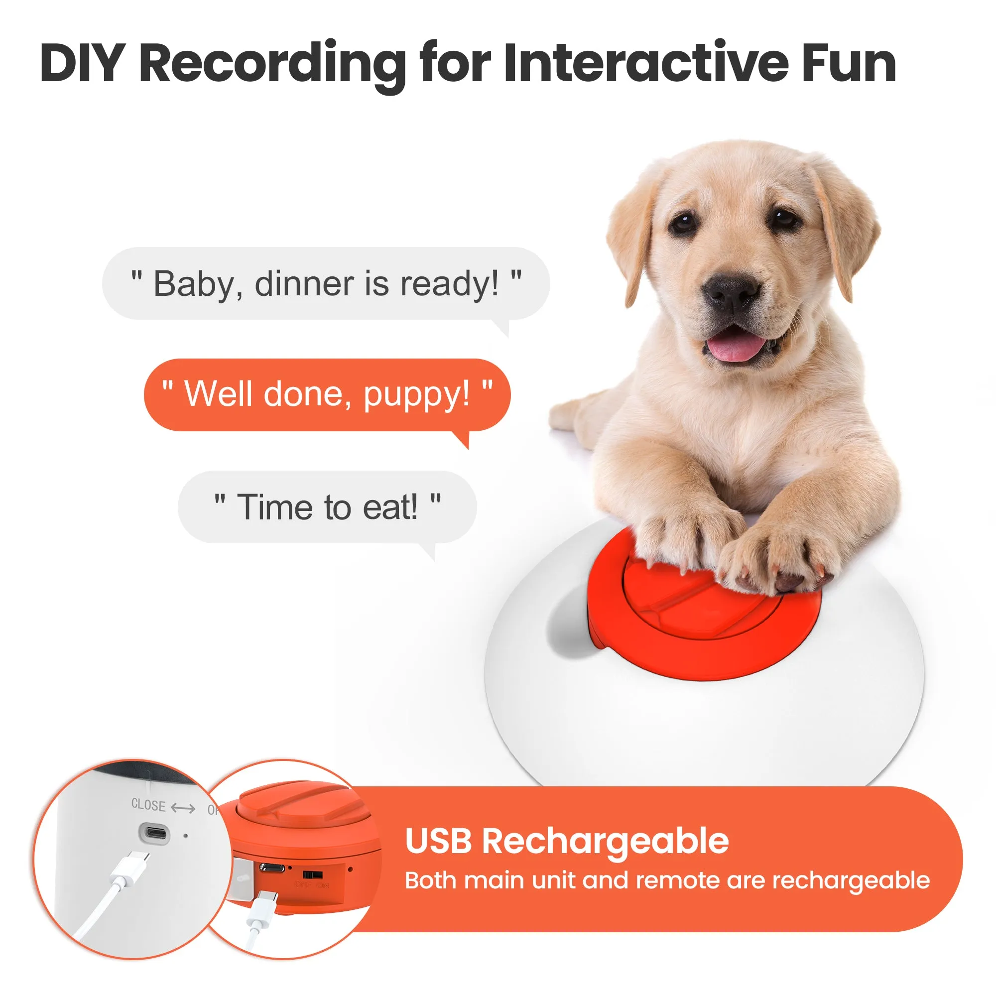 Potaroma Dog Puzzle Feeder Toy, Automatic Rechargeable Treat Dispenser