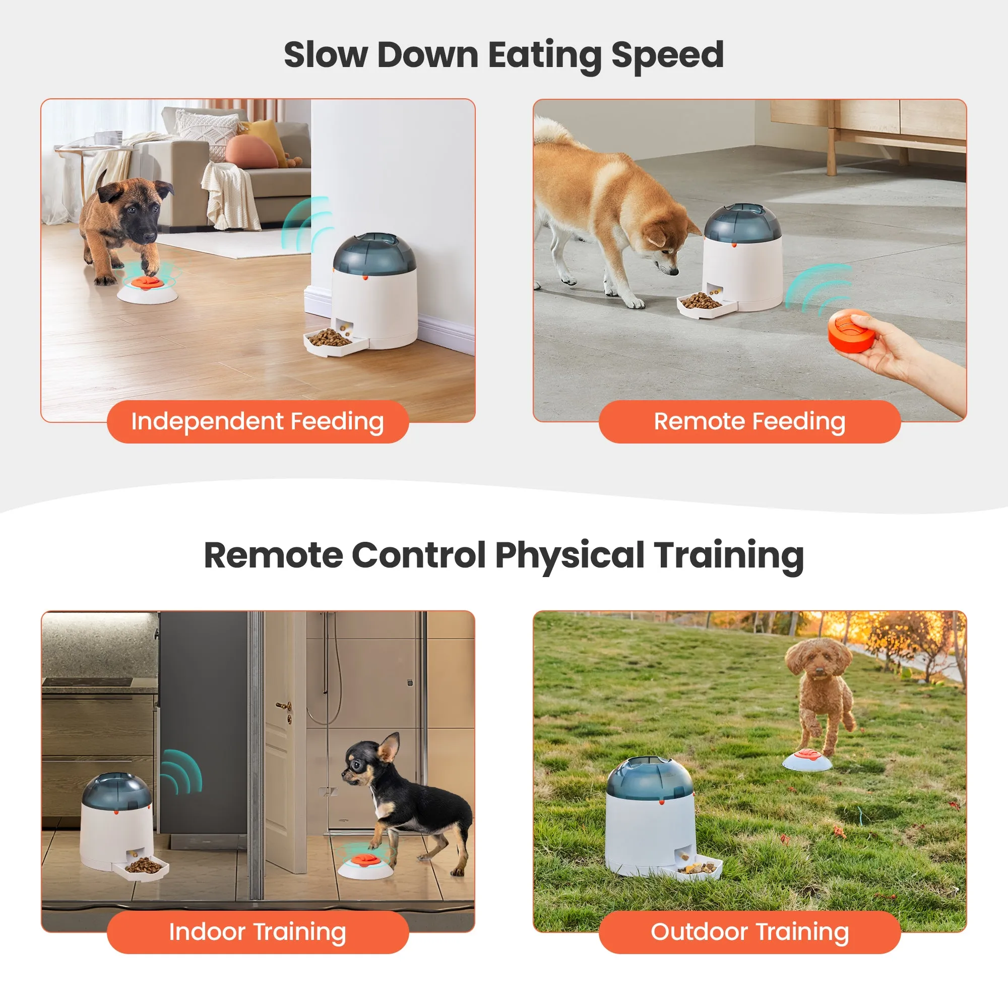 Potaroma Dog Puzzle Feeder Toy, Automatic Rechargeable Treat Dispenser