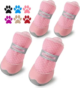 QUMY 4PCS Dog Shoes for Small Dogs