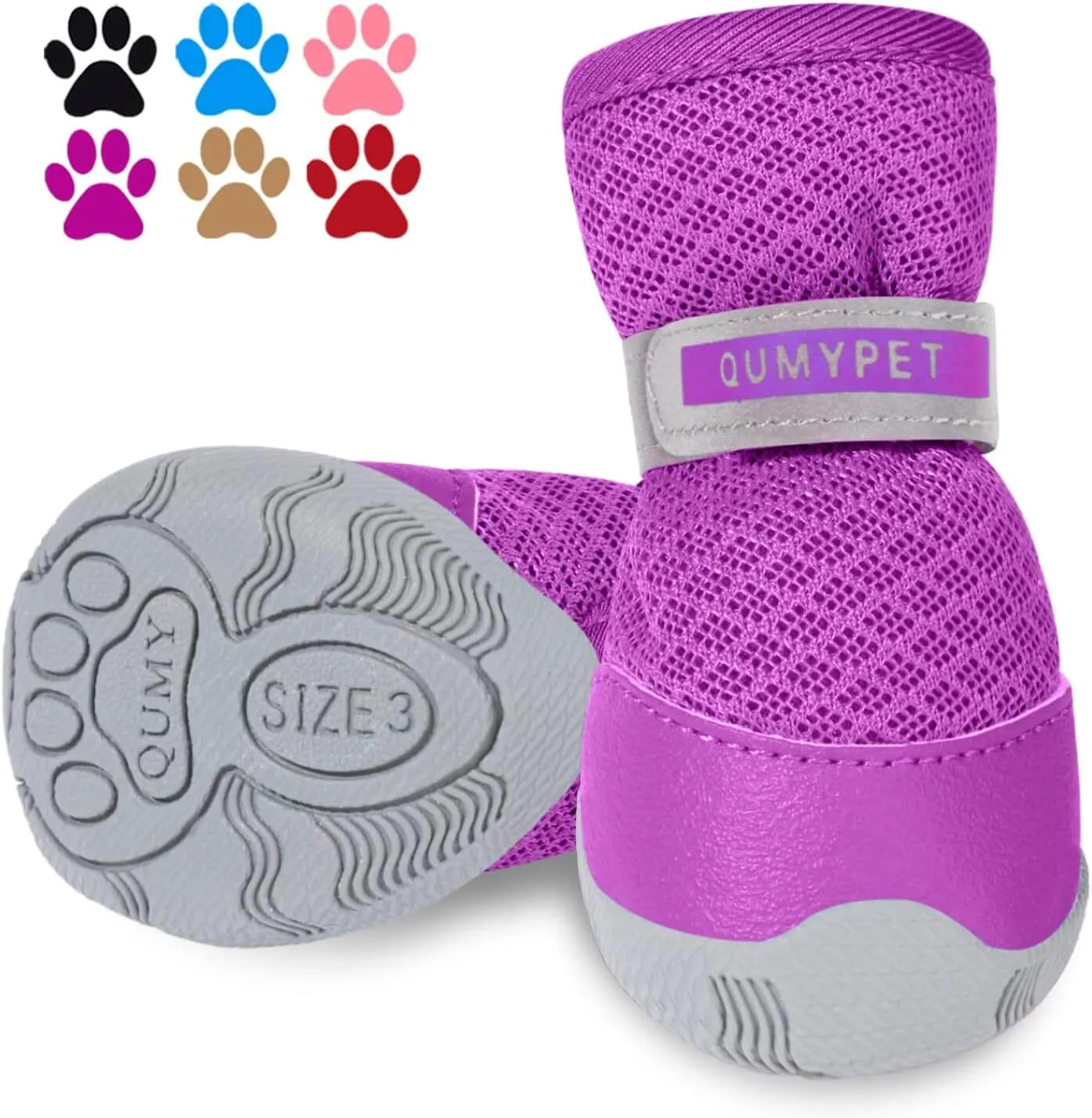 QUMY 4PCS Dog Shoes for Small Dogs