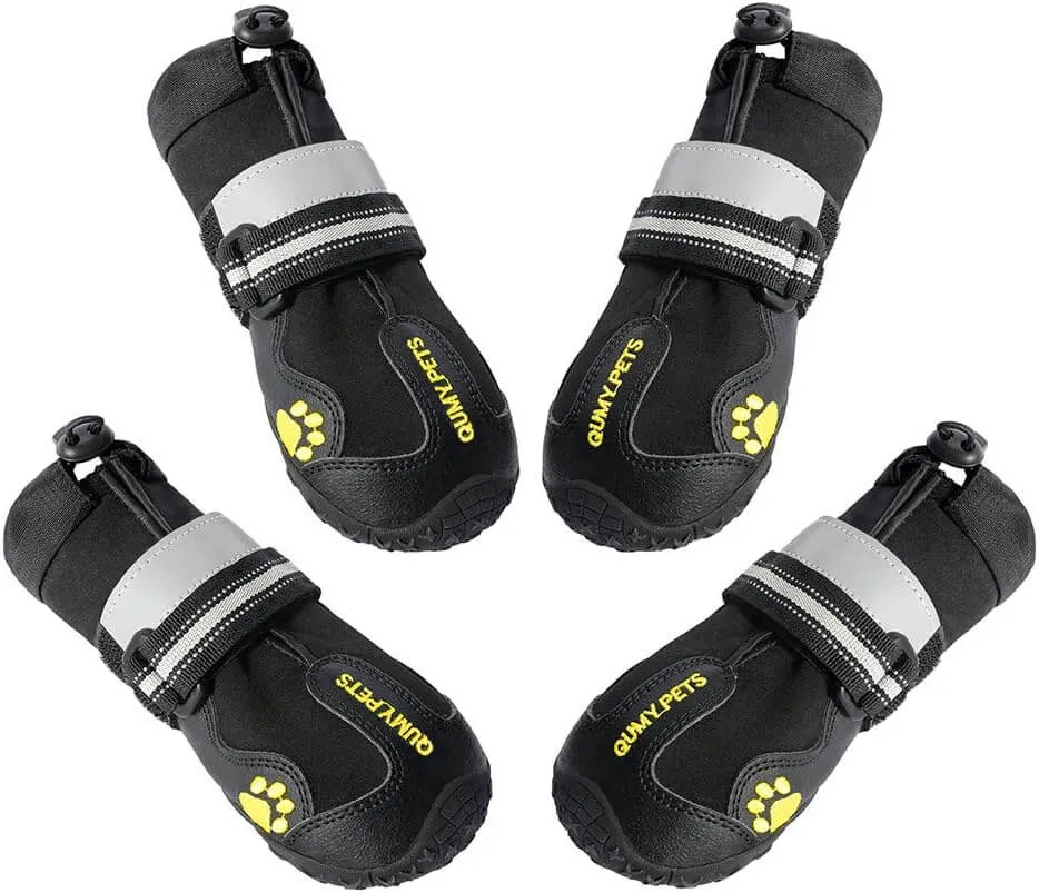 QUMY 4PCS Dog Shoes for Small Dogs
