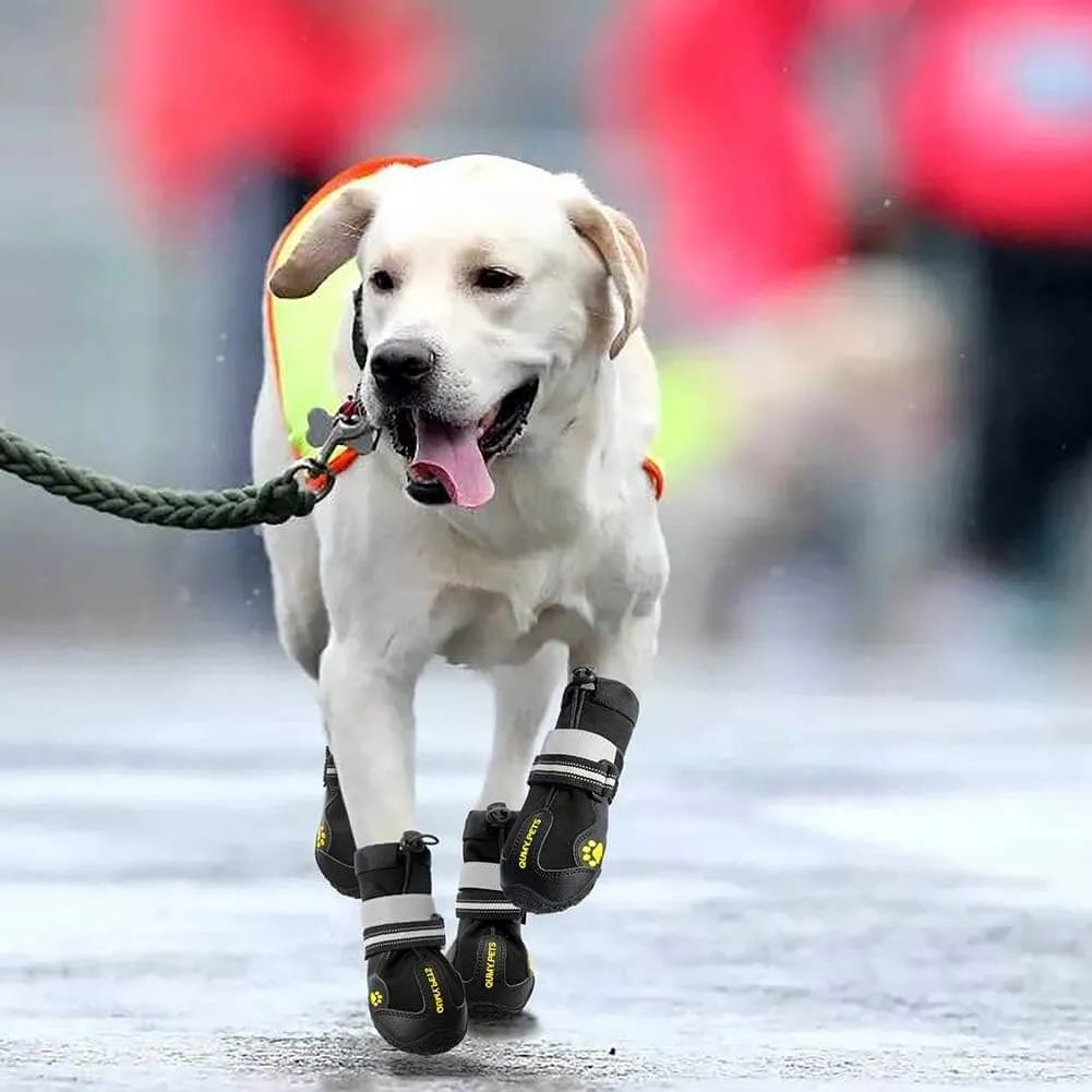 QUMY 4PCS Dog Shoes for Small Dogs
