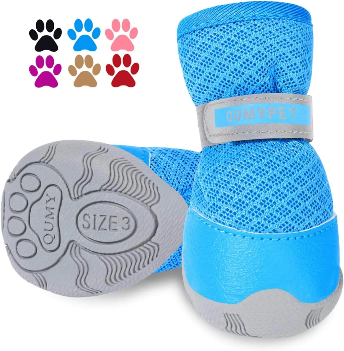 QUMY 4PCS Dog Shoes for Small Dogs