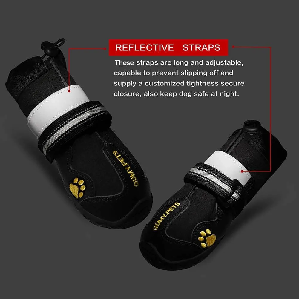 QUMY 4PCS Dog Shoes for Small Dogs