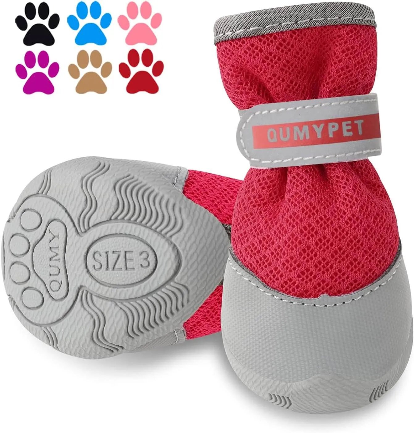 QUMY 4PCS Dog Shoes for Small Dogs