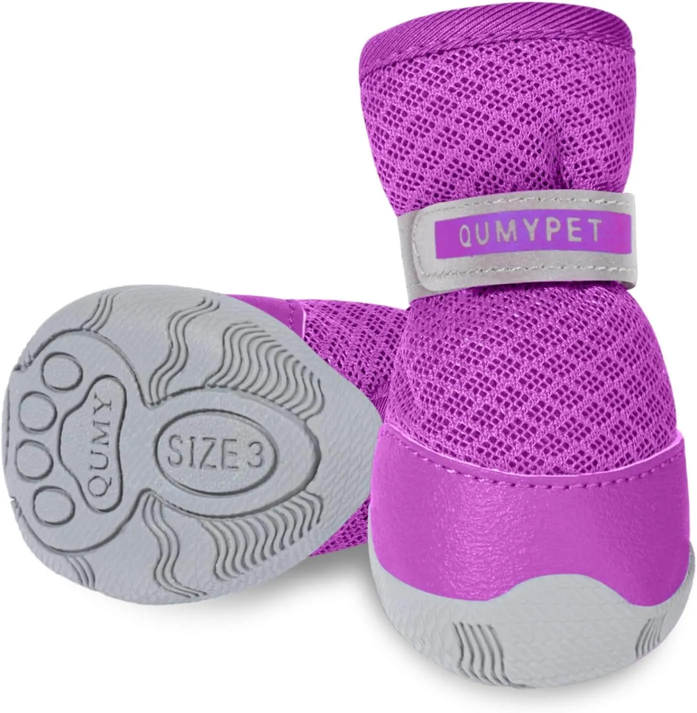 QUMY 4PCS Dog Shoes for Small Dogs