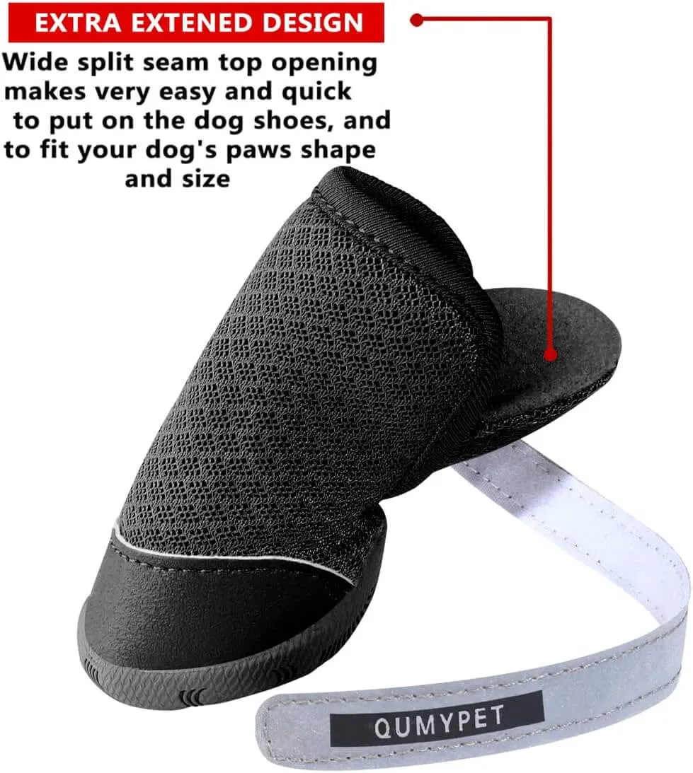 QUMY 4PCS Dog Shoes for Small Dogs