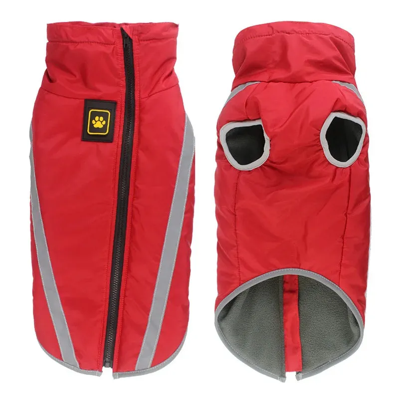 Reflective Waterproof Winter Dog Jacket for Large Breeds