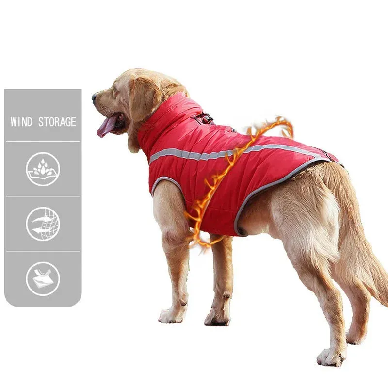 Reflective Waterproof Winter Dog Jacket for Large Breeds