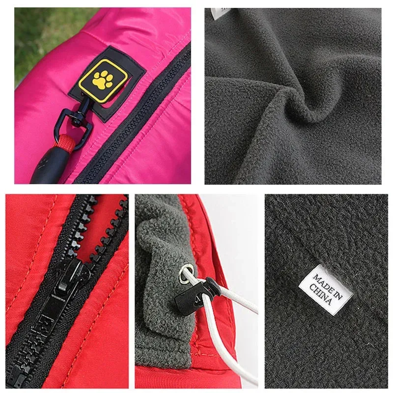 Reflective Waterproof Winter Dog Jacket for Large Breeds