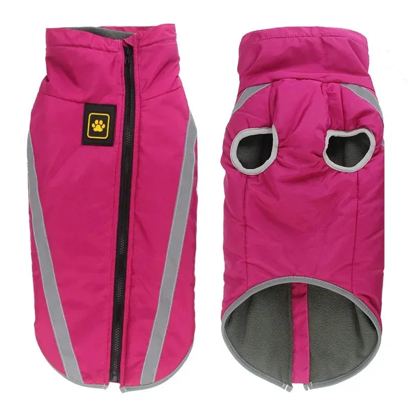 Reflective Waterproof Winter Dog Jacket for Large Breeds